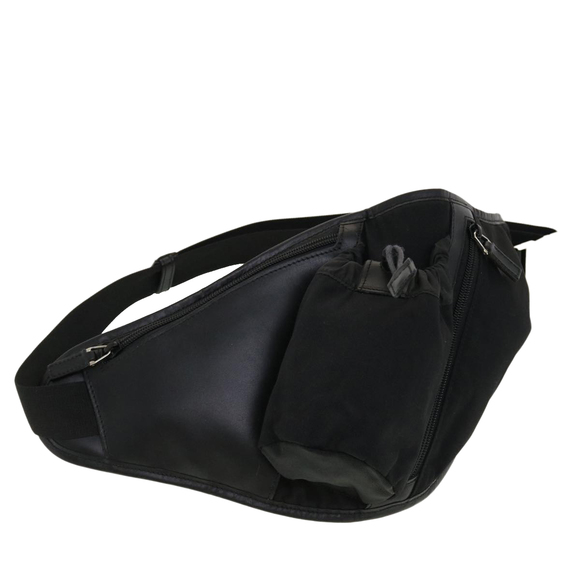 GUCCI Waist Bag Nylon Leather Black Auth ki2883 - Picture 1 of 16